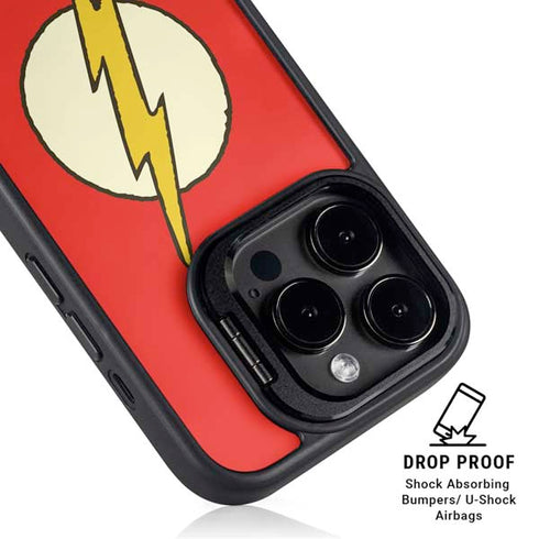 DC Comics The Flash Classic Emblem iPhone 15 Pro Kickstand Case